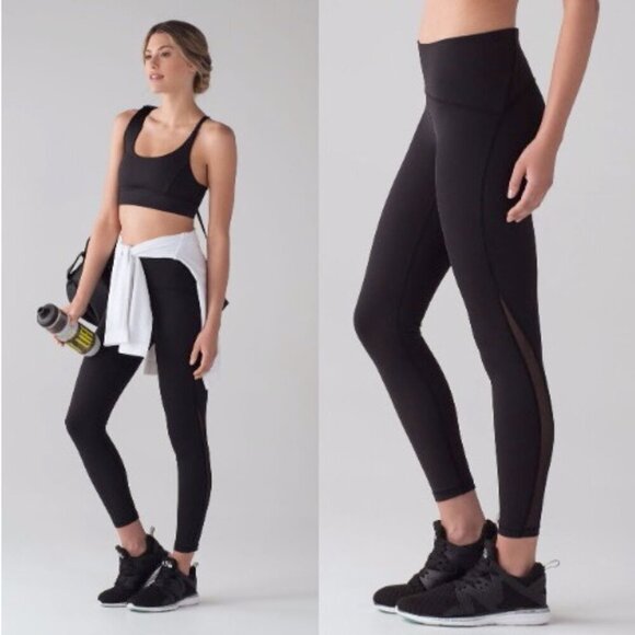 LULULEMON Train Times HR Tight 25" inseam legging high waist black run train 12 - Picture 1 of 16